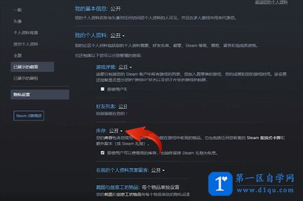 steam库存怎么公开？steam库存公开方法！-2