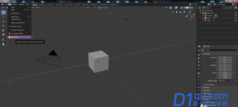 blender2.8如何切换成中文的？blender2.8怎么变成中文-2