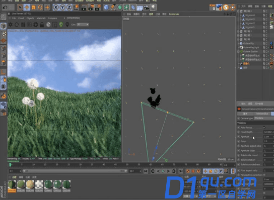 C4D软件怎么制作出草地和蓝天效果？用C4D制作草地和蓝天的教程-13
