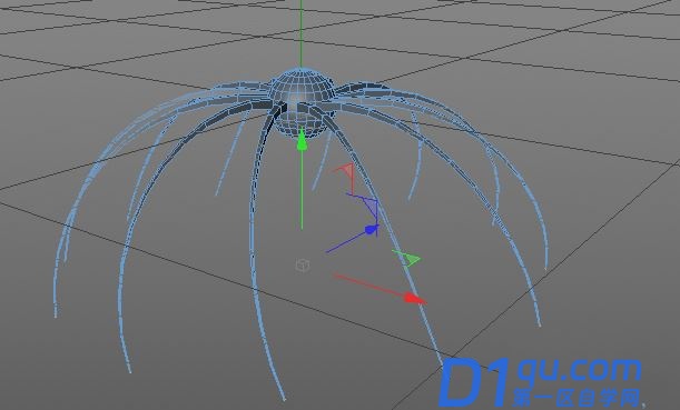 c4d矩阵挤压怎么用? c4d矩阵挤压建模蜘蛛模型的技巧-1