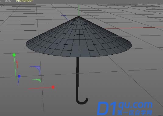 c4d怎么制作雨伞模型? c4d三维雨伞的建模方法-1